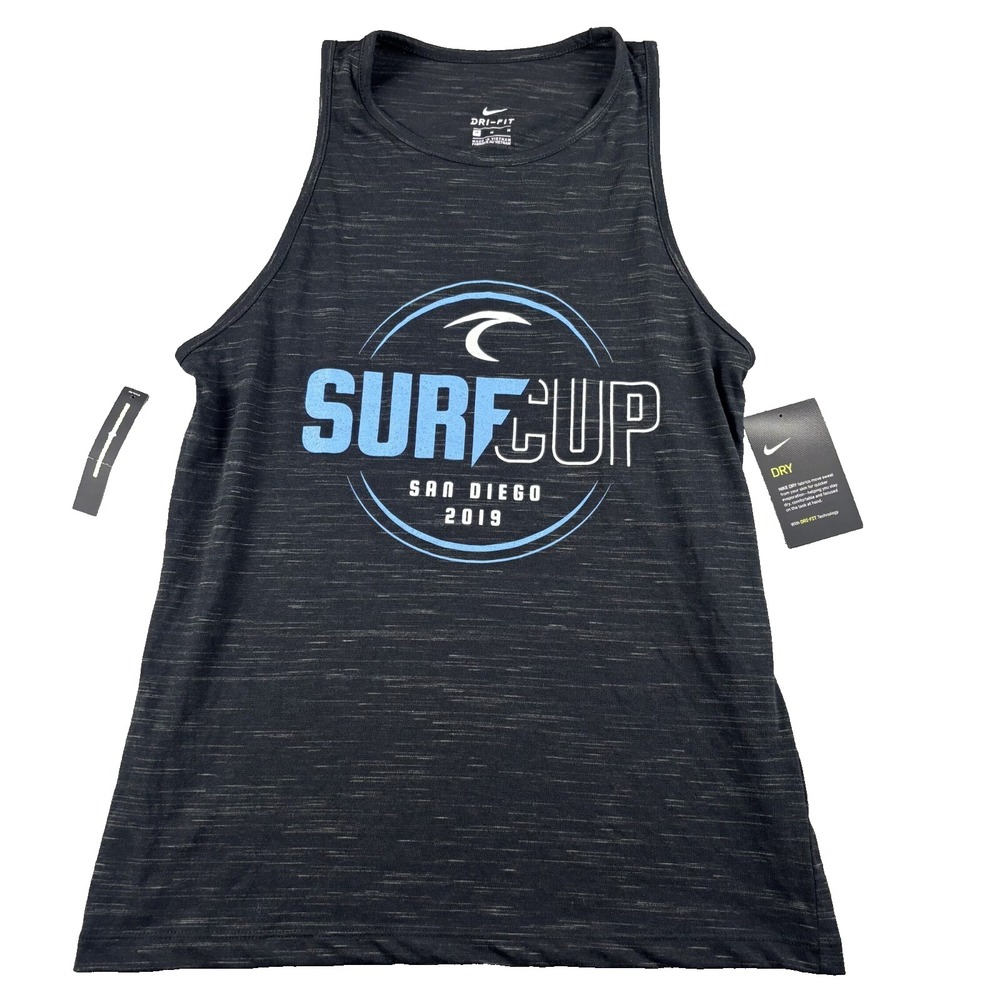 Nike Dri-Fit Tank Top Women's Medium Heather Black San Diego Wave FC Soccer Team